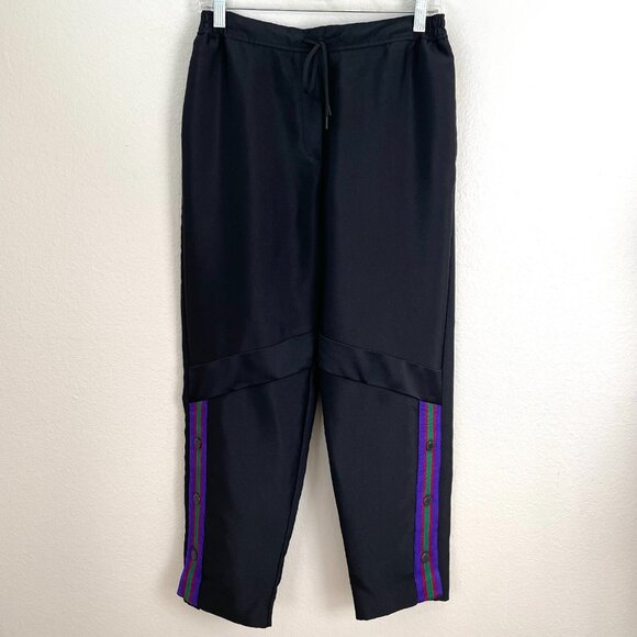 Sandro Womens 42 Size 10 US Patricia Stripe Track Pants Pull On Drawstring Waist - Picture 2 of 12